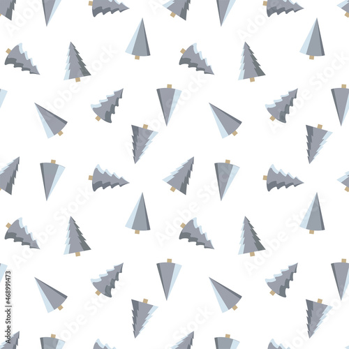 Free Download vector seamless gray pattern of christmas tree - GFXLoad