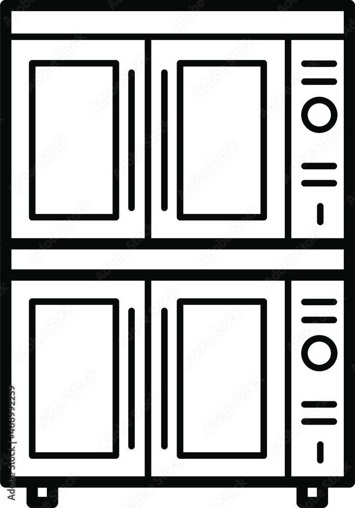 Industrial oven outline icon. Thin line style from icons collection. Pixel perfect Vector illustration. Industrial oven outline icon. Thin line style from icons collection. Pixel perfect Vector illustration.