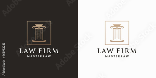 law firm, lawyer logo design monogram