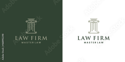 pillar office justice logo design template