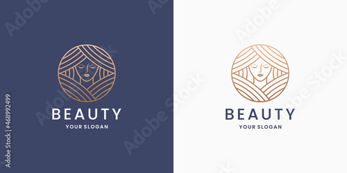 beauty woman logo design for salon and spa