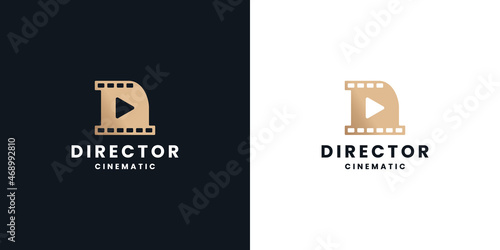 luxury video director logo design for editor and film maker