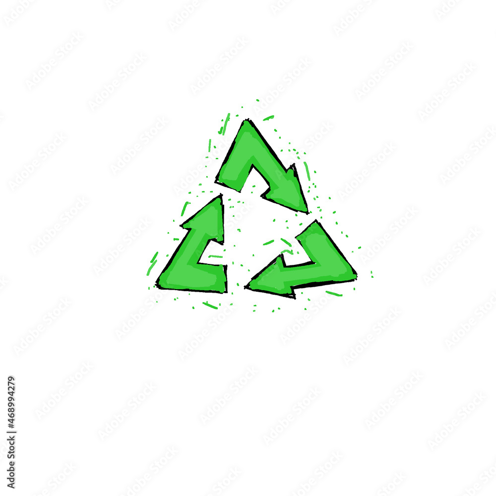 light green triangular recycling symbol (three arrows) (colored) light green triangular recycling symbol (three arrows) (colored)