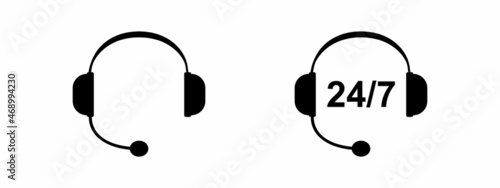Customer service and telemarketing vector icon set. Support signs.