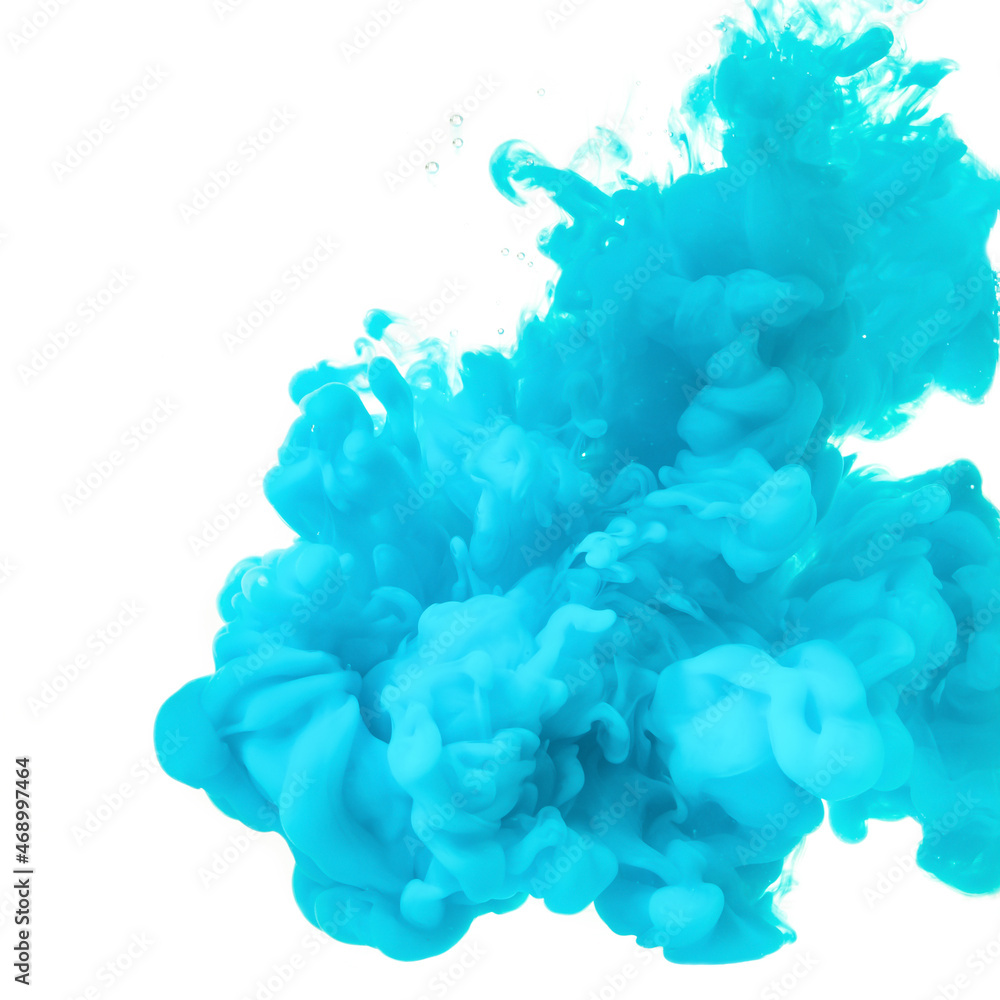 Obraz premium Abstract photo, blue ink in water