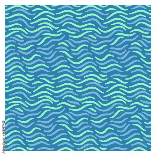 Seamless pattern with waves. Design for backdrops with sea, rivers or water texture. Figure for textiles.