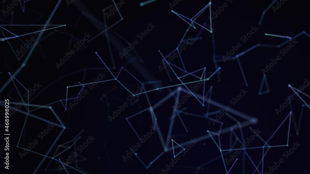 Animation of network of connections over black background Animation of network of connections over black background
