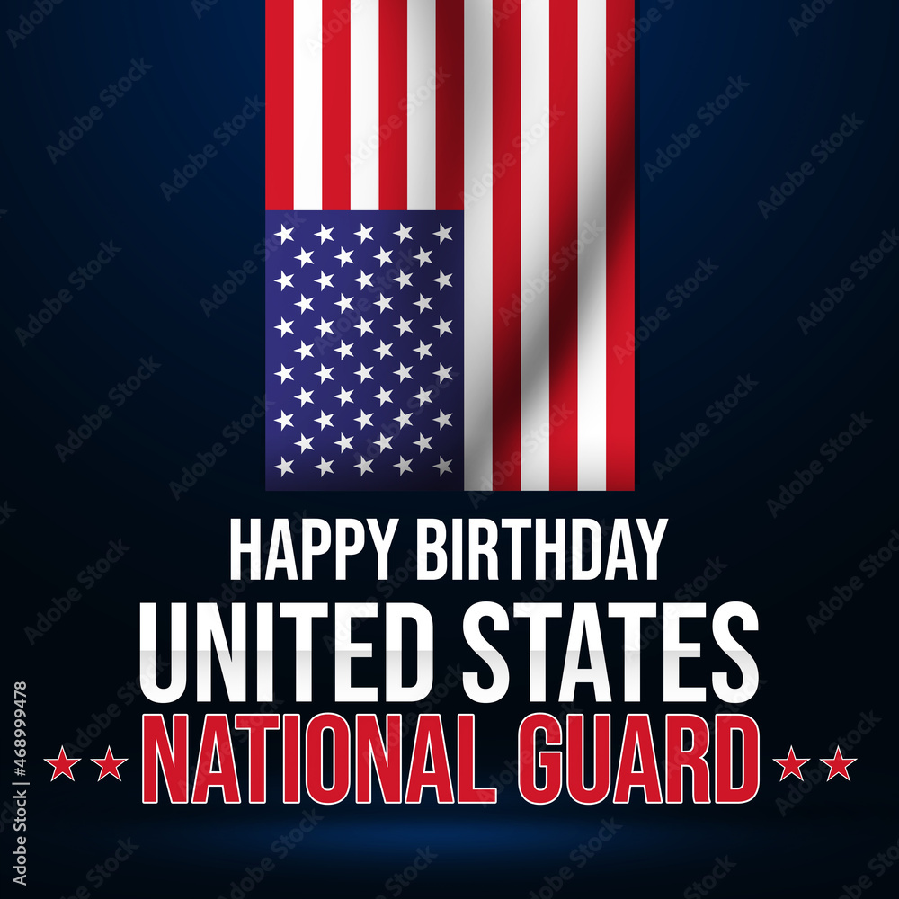 Happy Birthday United States National Guard Federal Holiday. Background