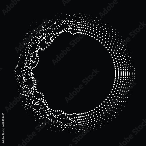 Abstract flow lines background . From order to chaos .Fluid wavy shape .Striped linear pattern . Music sound wave . Vector illustration