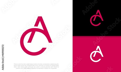 Initial AC logo design. Innovative high tech logo template.