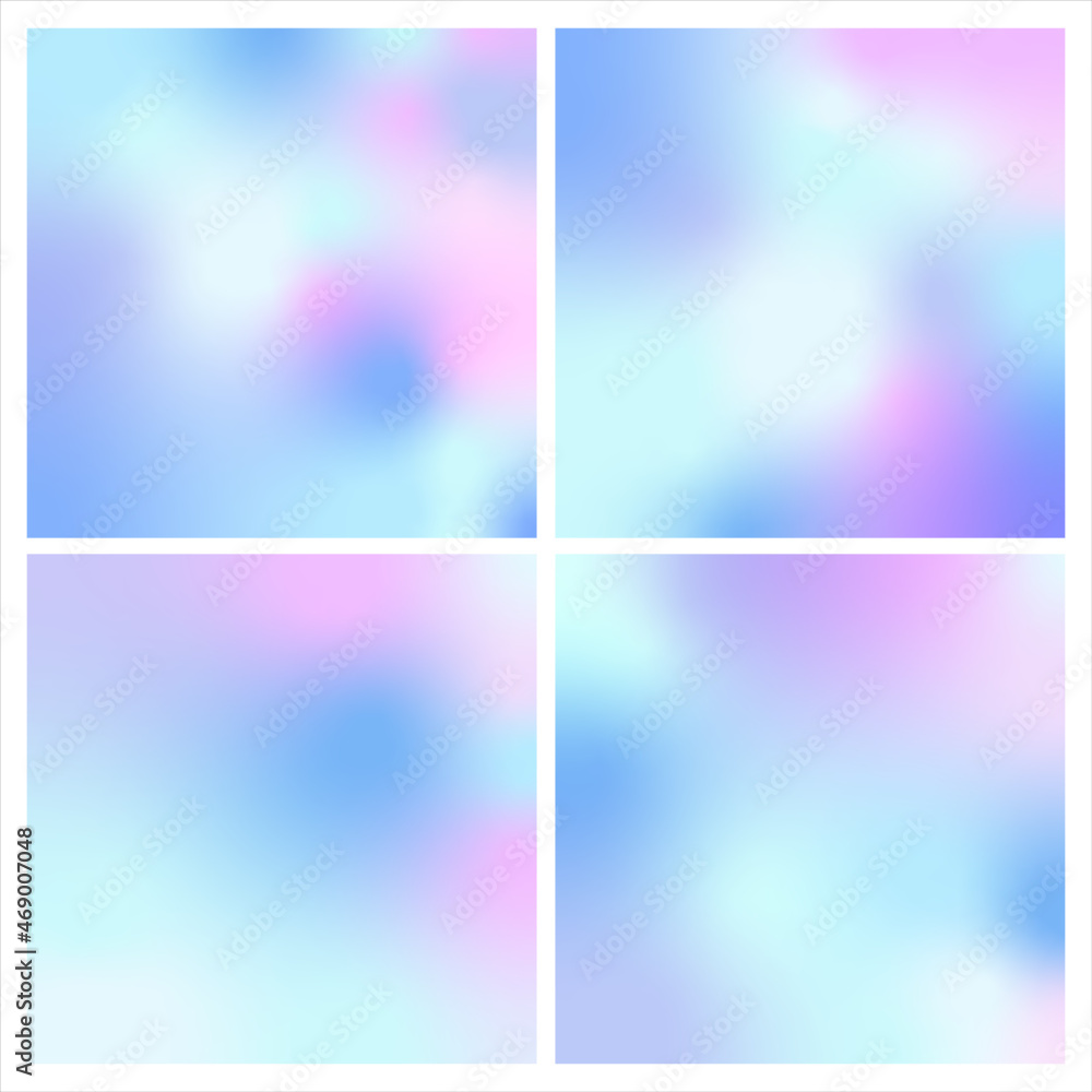 Pink Blue Blur Gradient Background Collection - obrazy, fototapety, plakaty 
