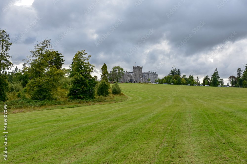 Lengthy Lawn View of Irish Castle Lengthy Lawn View of Irish Castle