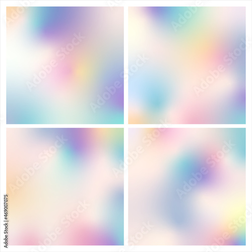 Pastel Holographic Retro Background Pack