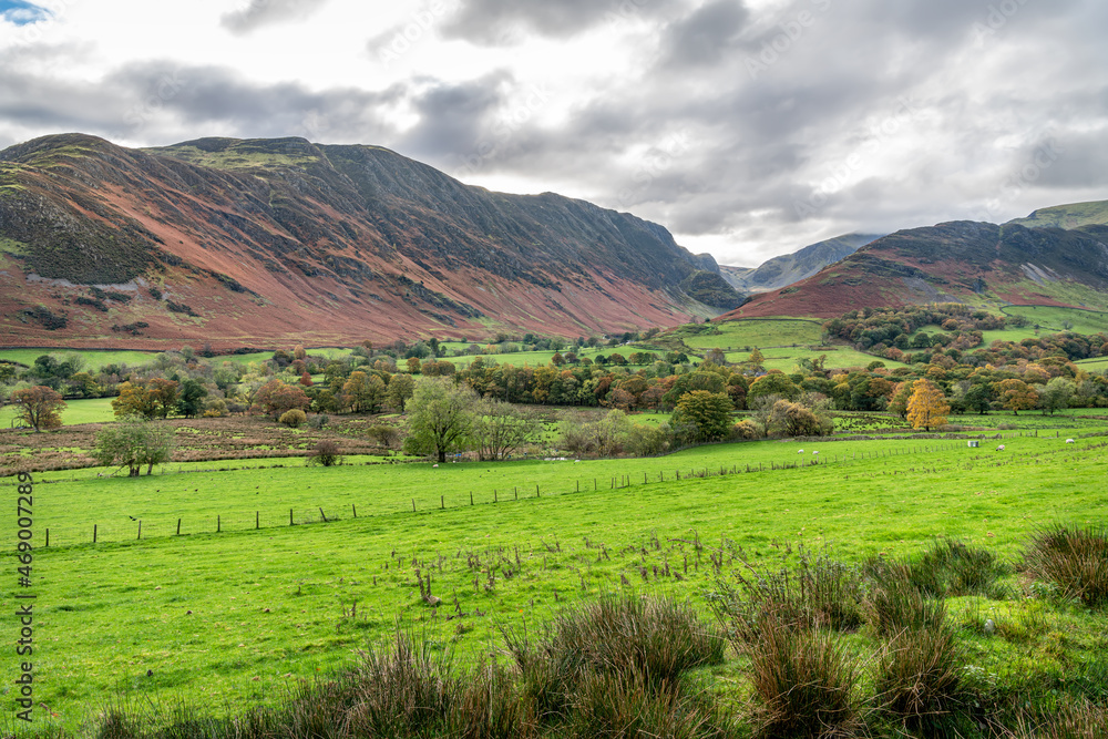 Newlands Valley in the Lake District in Cumbria, England