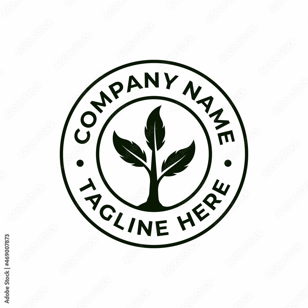 feather tree logo icon vector illustration feather tree logo icon vector illustration