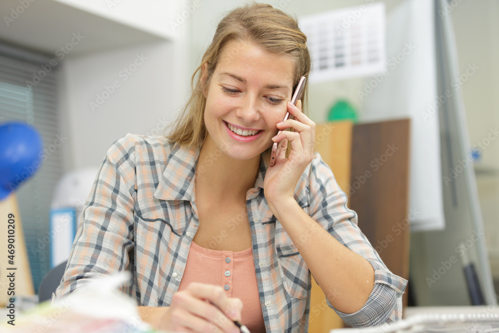 efficient secretary on the phone efficient secretary on the phone