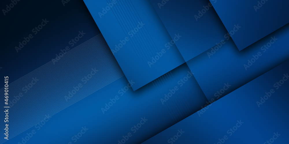 Modern simple dark navy blue background with overlap triangle layers ...