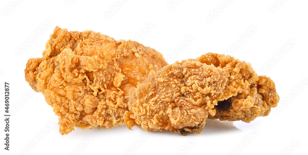 Fried chicken isolated on white background. Fried chicken isolated on white background.