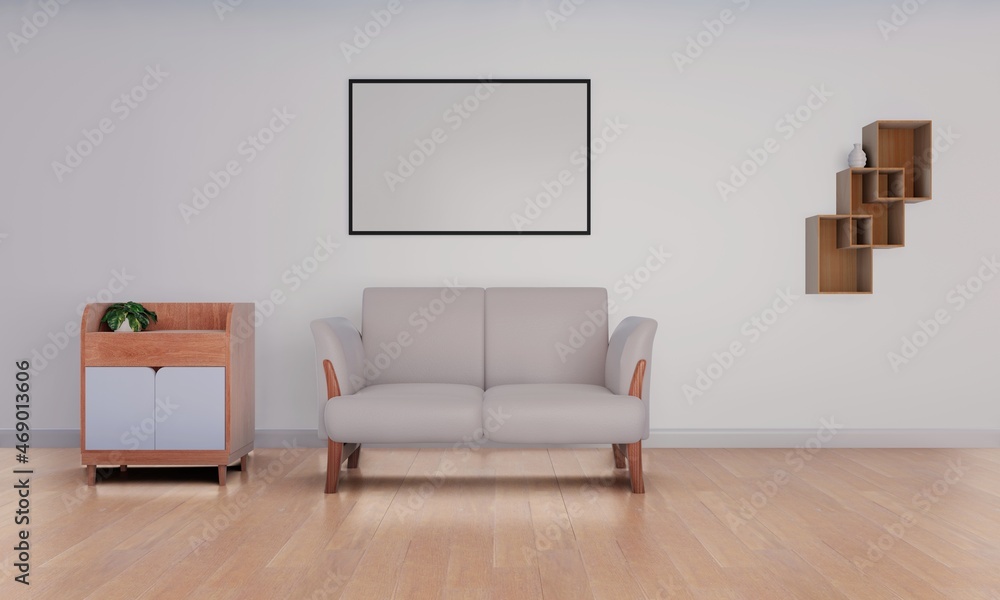 Fototapeta premium living room design. empty room design interior 3d render 