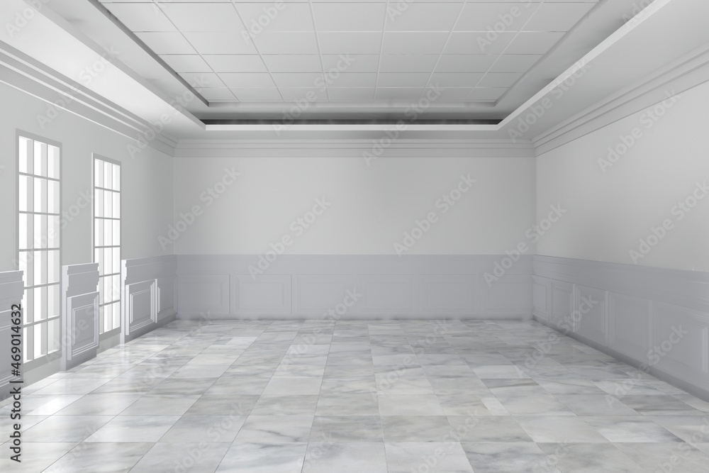 Empty room design interior 3d render
Empty room design interior 3d render