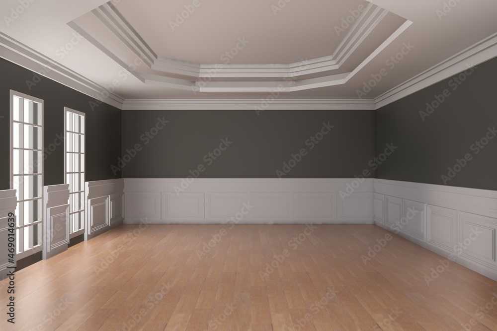 Fototapeta premium Empty room design interior 3d render