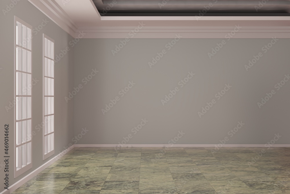 Fototapeta premium Empty room design interior 3d render 