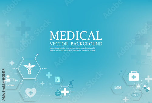 Health care icon pattern medical innovation concept background design