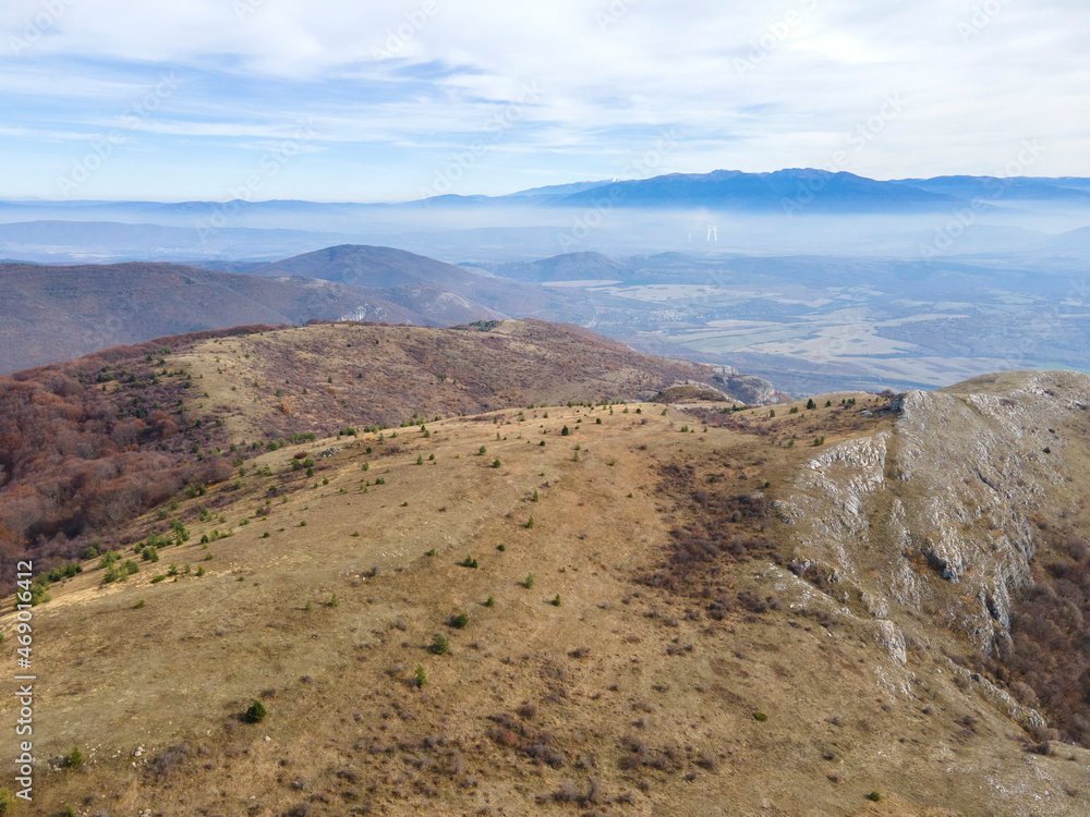 Autumn view of Konyavska mountain near Viden Peak, Bulgaria