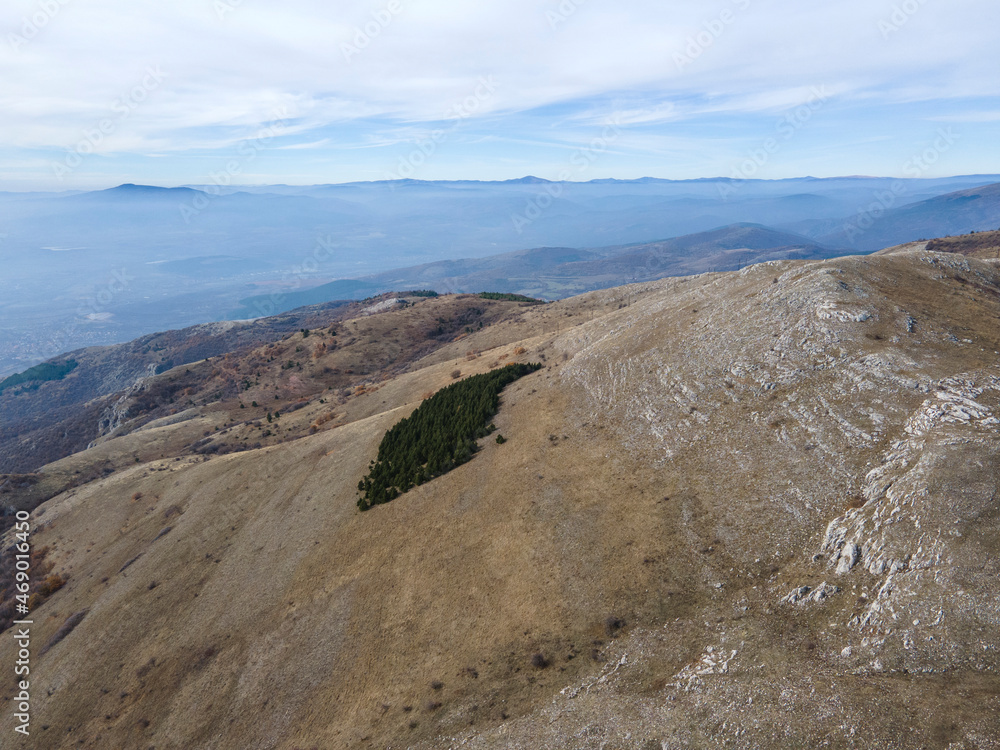 Autumn view of Konyavska mountain near Viden Peak, Bulgaria