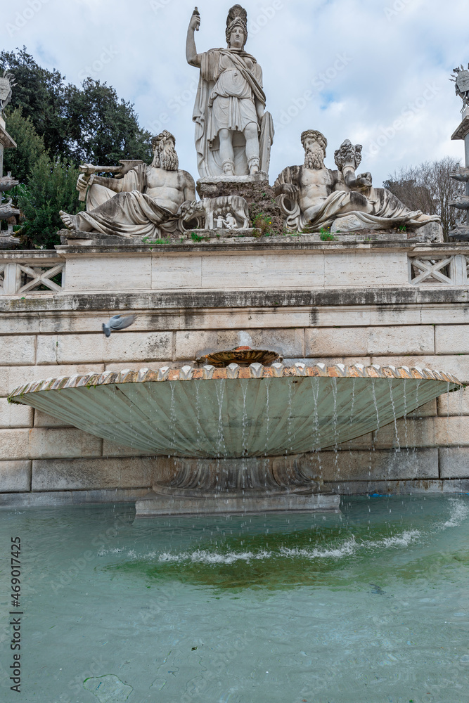 The Fontana del Nettuno (Fountain of Neptune) is a fountain located in the Piazza del Popolo. It was built in the 1822 by Giovanni Ceccarini. The Fontana del Nettuno shows Neptune with his Trident.