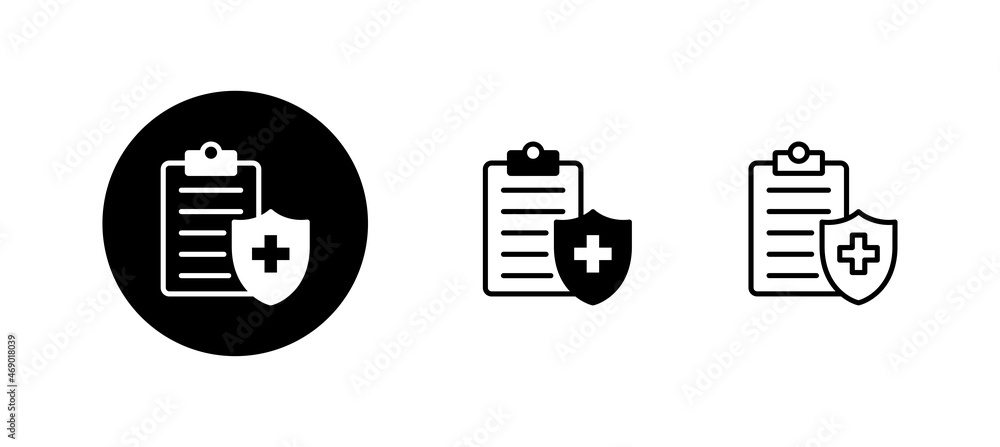 Medical insurance icons set. health insurance sign and symbol Medical insurance icons set. health insurance sign and symbol