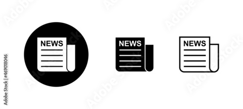 Newspaper icons set. news paper sign and symbolign