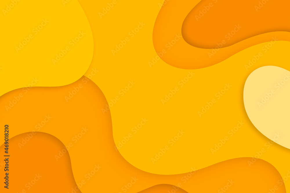 the layered background in wavy shapes. the abstract paper cut style as a 3d pop up background illustration in yellow to orange color. modern geometric design element for wallpaper. the layered background in wavy shapes. the abstract paper cut style as a 3d pop up background illustration in yellow to orange color. modern geometric design element for wallpaper.