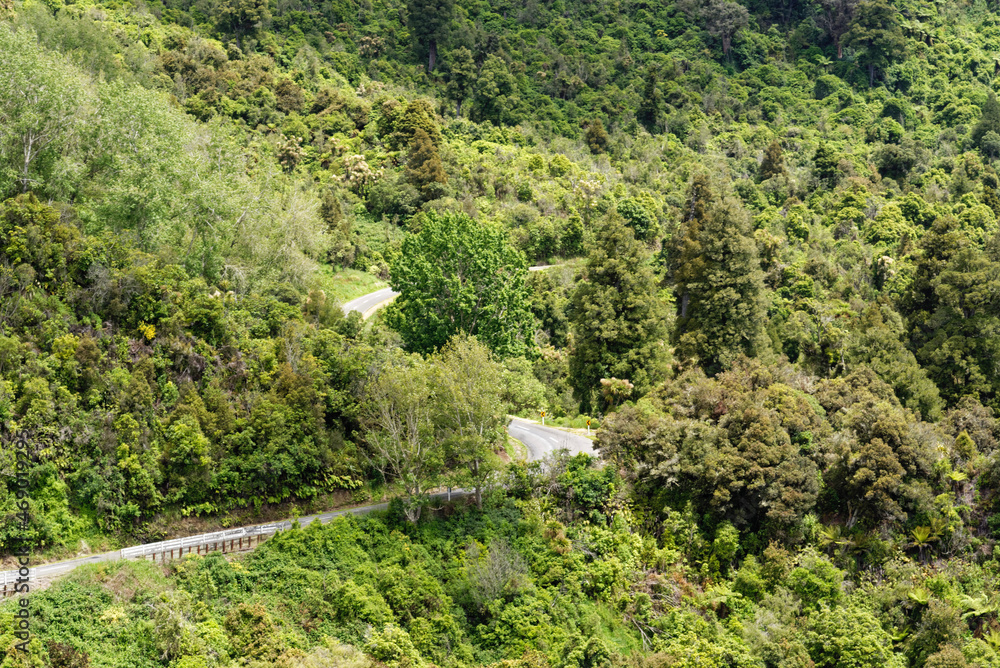 Manuwautu Scenic Route through the Oroua River gorge in New Zealand Manuwautu Scenic Route through the Oroua River gorge in New Zealand