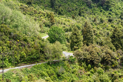 Manuwautu Scenic Route through the Oroua River gorge in New Zealand
