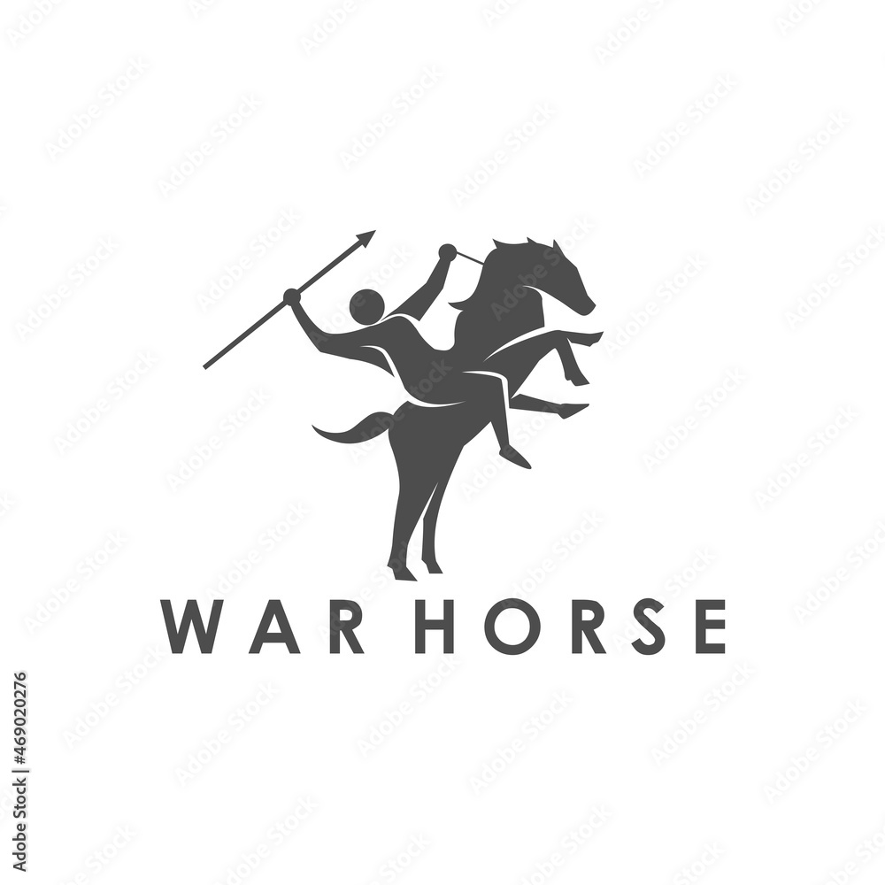 War Horse Logo Design Vector