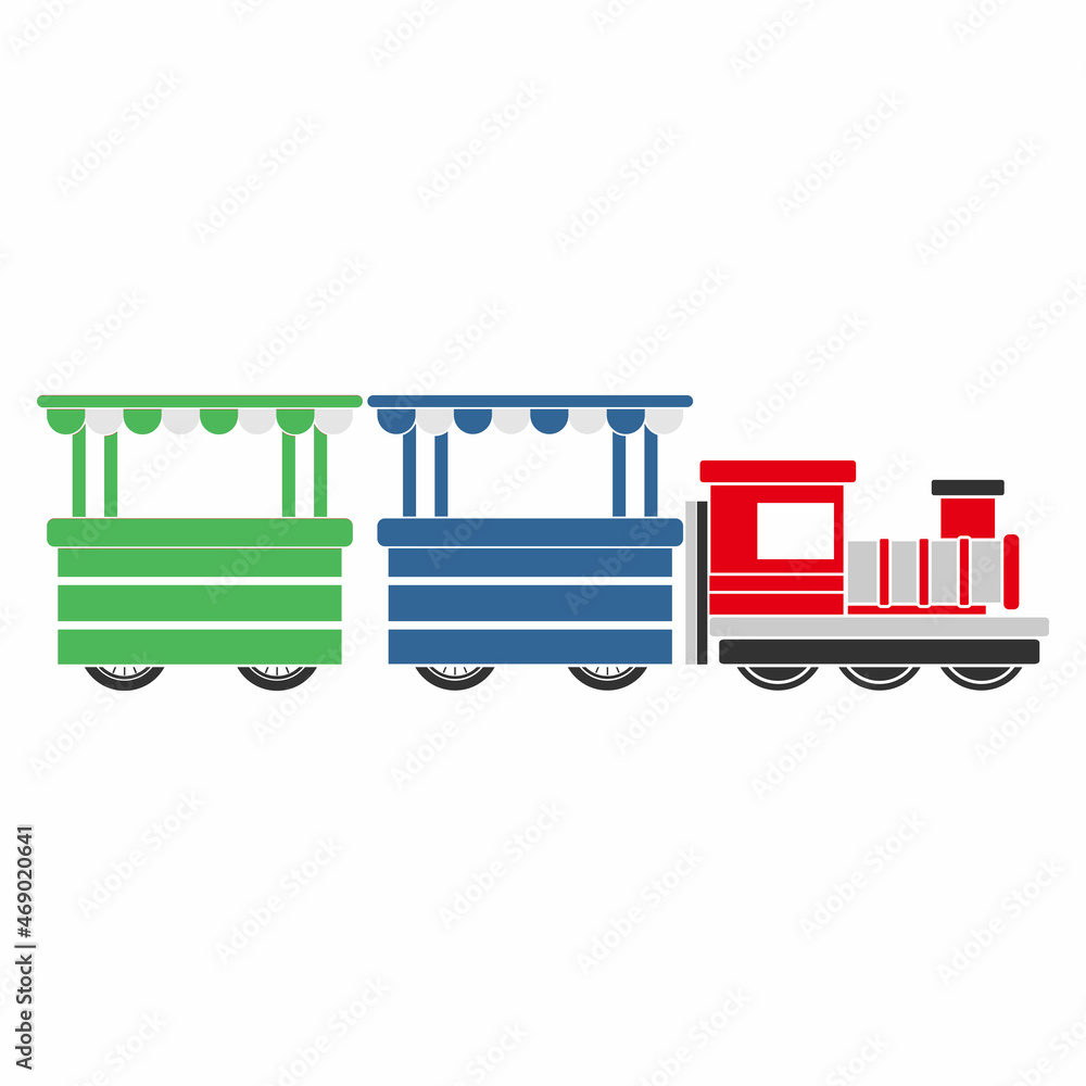 Obraz premium circus train icon, circus train vector sign symbol illustrations