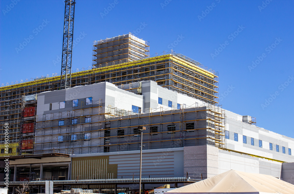 Large Multi Story Hospital Under Construction