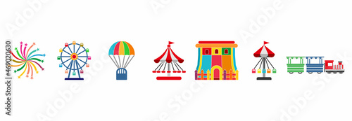 circus icon set, circus vector set sign symbol