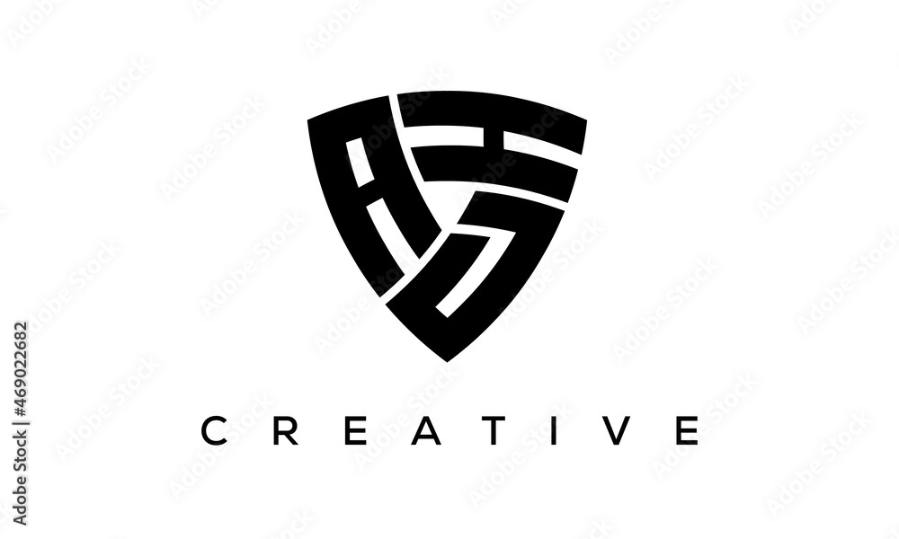 ADH letters logo, security Shield logo vector ADH letters logo, security Shield logo vector