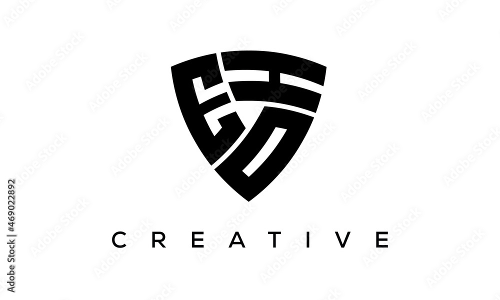 EOH letters logo, security Shield logo vector EOH letters logo, security Shield logo vector