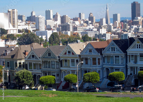 San Francisco city skyline with twins