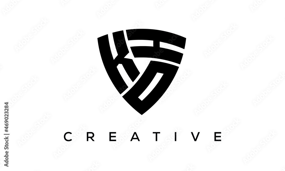 KOH letters logo, security Shield logo vector KOH letters logo, security Shield logo vector