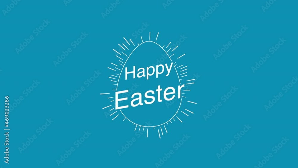 Happy Easter with retro egg, motion holidays and spring style background Happy Easter with retro egg, motion holidays and spring style background