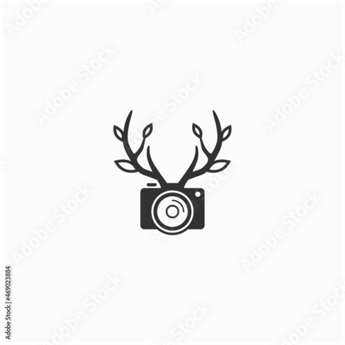 abstract deer photography vector logo design,illustration of a icon