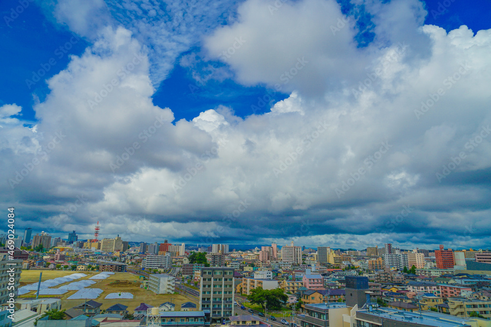 Fototapeta premium 仙台市宮城野区の街並み