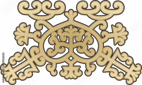 Vector Yakut national ornament. Amulet, talisman, protection. Decoration. home, carpets and ceramics. Traditions of northern peoples, people of the tundra