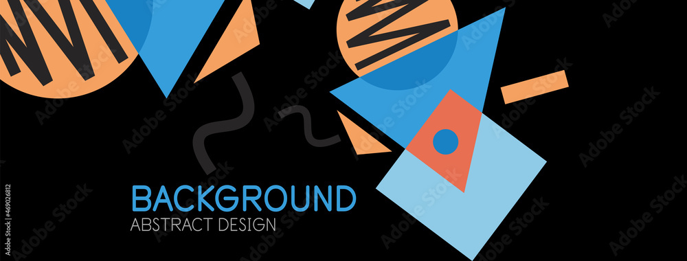 Abstract background. Blocks, lines, triangles, circles composition. Techno or business concept for wallpaper, banner, background, landing page Abstract background. Blocks, lines, triangles, circles composition. Techno or business concept for wallpaper, banner, background, landing page