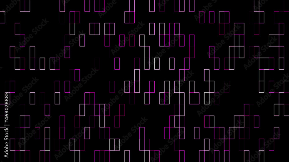 abstract colorful technology background. Abstract computer code running in a virtual space. Animation. Programming code with moving lines isolated on black screen background, seamless loop.