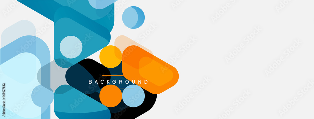 Abstract round geometric shapes and circles background. Trendy techno business template for wallpaper, banner, background or landing Abstract round geometric shapes and circles background. Trendy techno business template for wallpaper, banner, background or landing